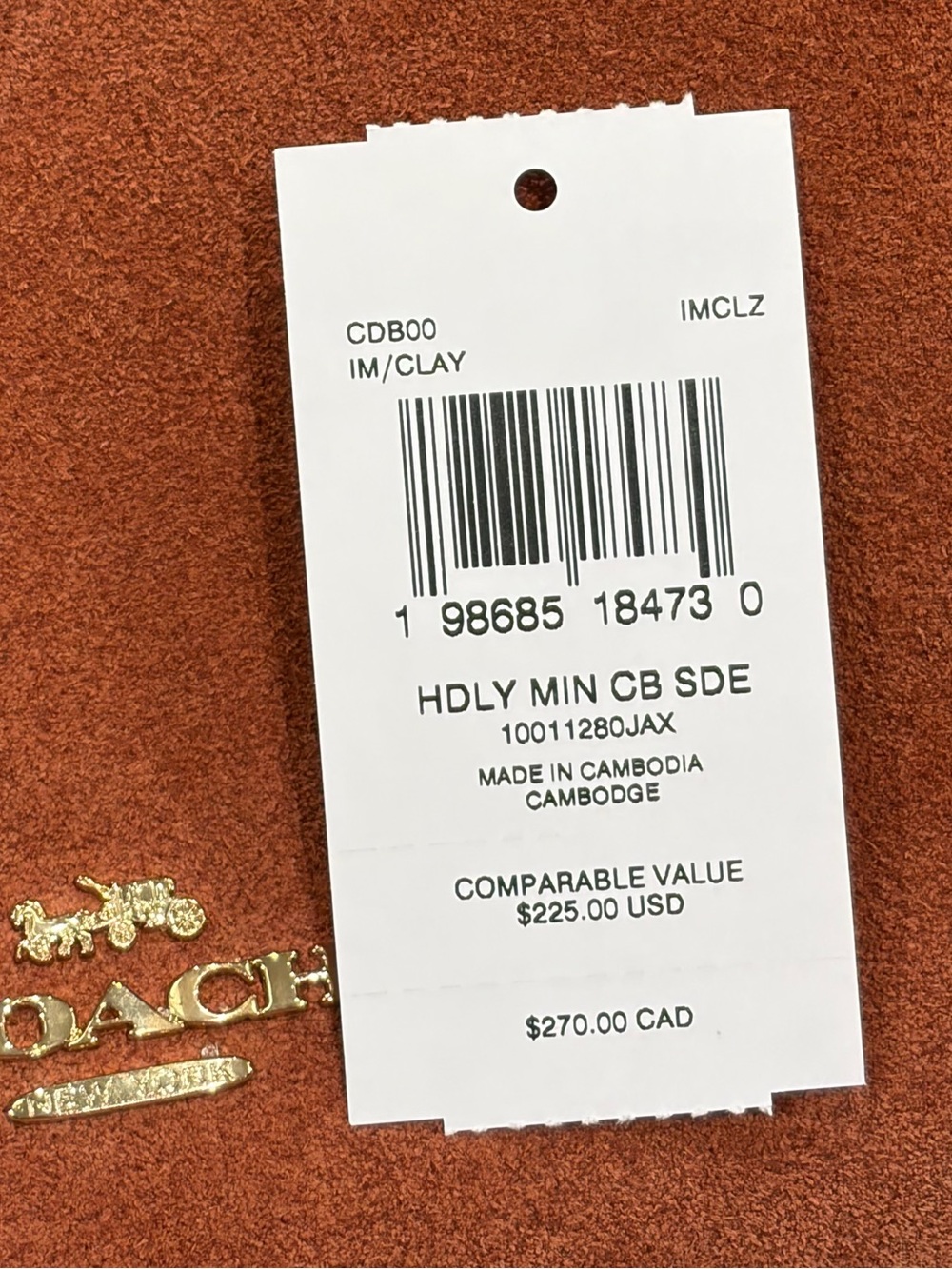 Coach Suede Hadley Mini Crossbody Shoulder  Bag - Picture 12 of 12